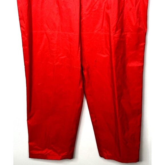 Vintage Wetskins Mens Overall Bib PVC Waterproof Workwear Jumpsuit Red Large - Picture 4 of 11